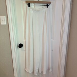 ZARA White Wide Leg Pants